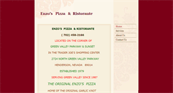 Desktop Screenshot of enzosgvpizza.com